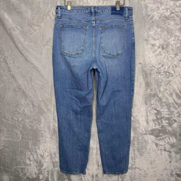Abercrombie & Fitch Mom Jeans Womens 12 31 Blue High Rise Curve Love Denim - Picture 2 of 10